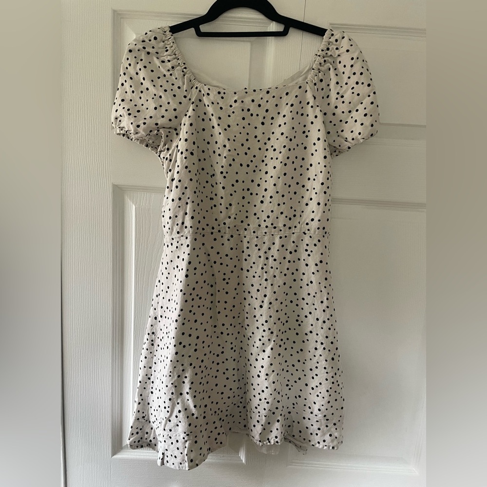 Loft speckled black and white dress